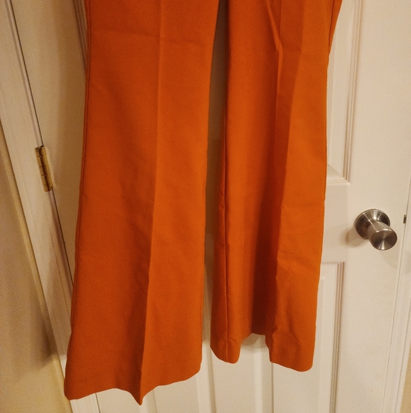 Zara Woman Flared Pants Burnt Orange Size L - Picture 6 of 8